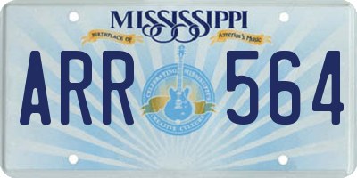 MS license plate ARR564