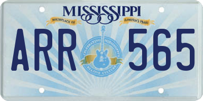 MS license plate ARR565