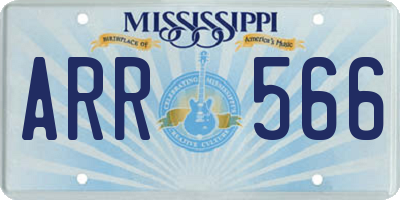 MS license plate ARR566