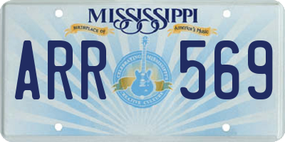 MS license plate ARR569