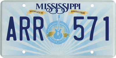 MS license plate ARR571