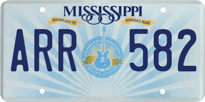 MS license plate ARR582