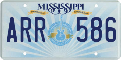 MS license plate ARR586