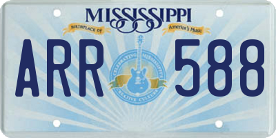 MS license plate ARR588