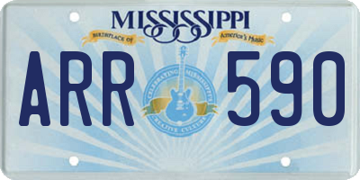 MS license plate ARR590