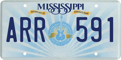 MS license plate ARR591