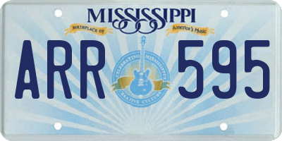MS license plate ARR595