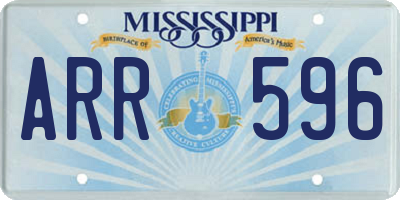 MS license plate ARR596