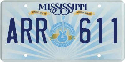 MS license plate ARR611