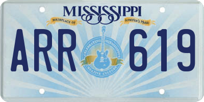 MS license plate ARR619