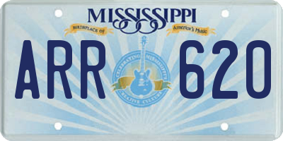 MS license plate ARR620