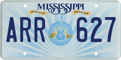 MS license plate ARR627