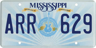 MS license plate ARR629