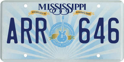 MS license plate ARR646
