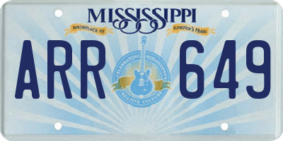 MS license plate ARR649