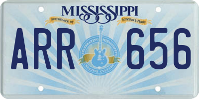 MS license plate ARR656