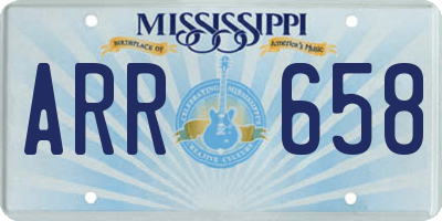 MS license plate ARR658