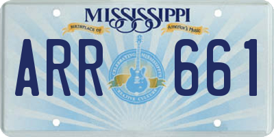 MS license plate ARR661
