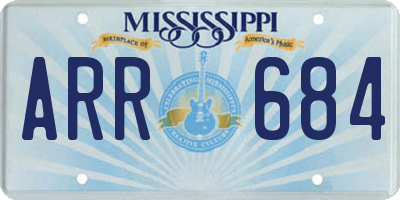 MS license plate ARR684