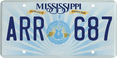 MS license plate ARR687