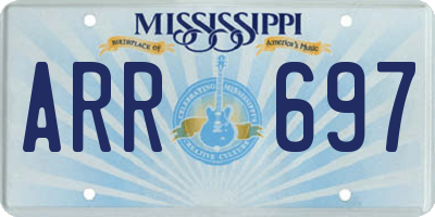 MS license plate ARR697