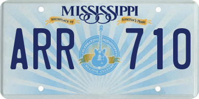 MS license plate ARR710