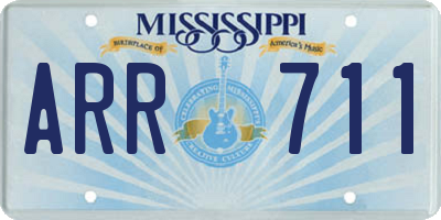 MS license plate ARR711
