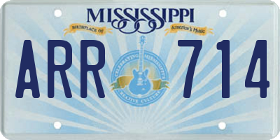 MS license plate ARR714