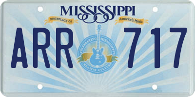 MS license plate ARR717