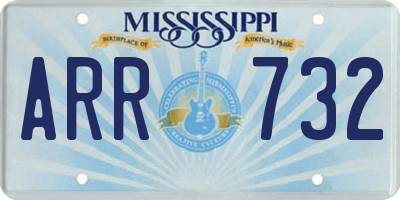 MS license plate ARR732