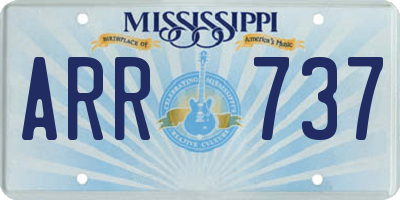 MS license plate ARR737