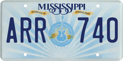 MS license plate ARR740