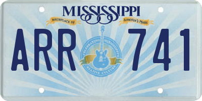 MS license plate ARR741