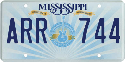 MS license plate ARR744