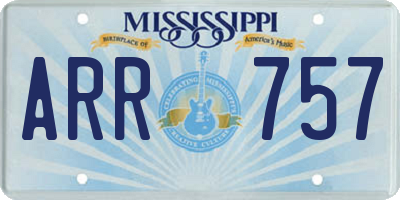 MS license plate ARR757