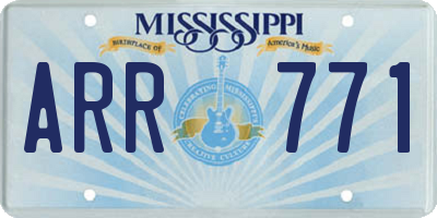 MS license plate ARR771