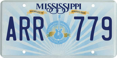 MS license plate ARR779