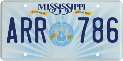 MS license plate ARR786