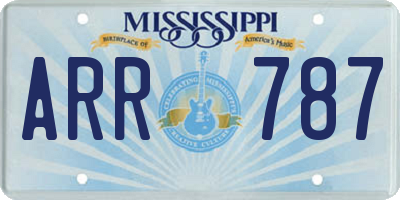 MS license plate ARR787