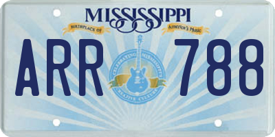 MS license plate ARR788