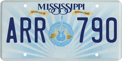 MS license plate ARR790