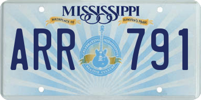 MS license plate ARR791