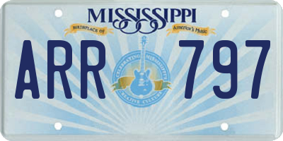 MS license plate ARR797