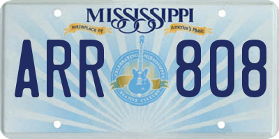 MS license plate ARR808