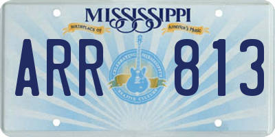 MS license plate ARR813