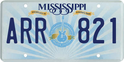 MS license plate ARR821