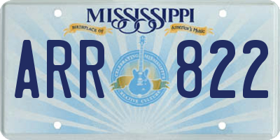 MS license plate ARR822