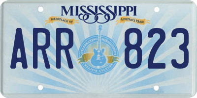 MS license plate ARR823