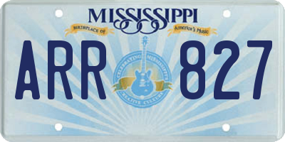 MS license plate ARR827