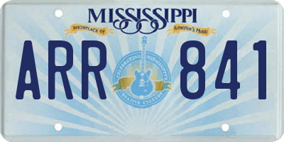 MS license plate ARR841